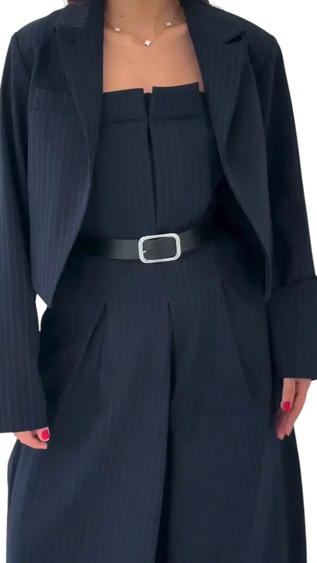 Eclat™ | Moteriškas komplektas bustier + švarkas – Elegantiško ir modernaus stiliaus