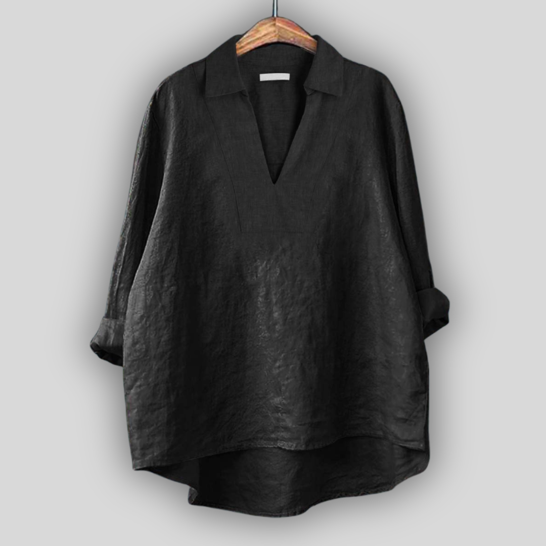 Dovilė™ - Lininė Bluzonė Sidabrinė Elegancija