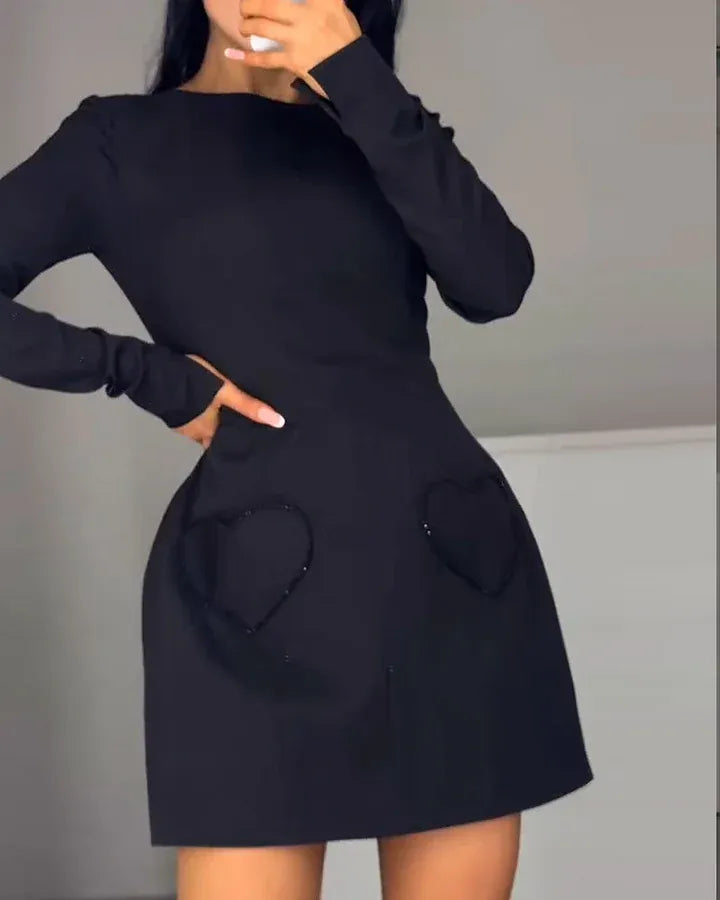 Charlotte – Elegantiška Ilgomis Rankovėmis Mini Suknelė
