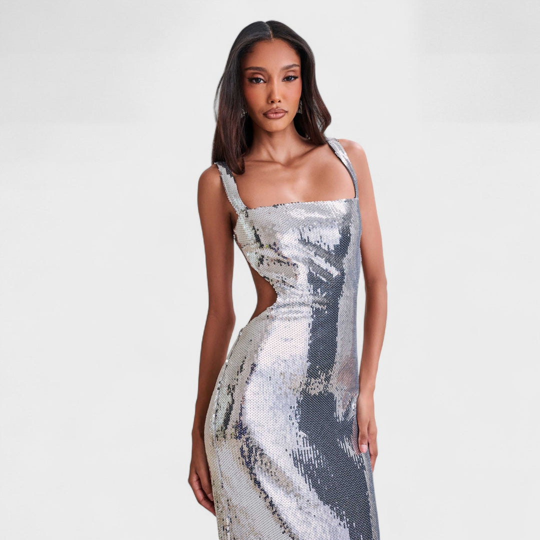 Suknelė „Sparkle Silver“ - Vakarinė versija