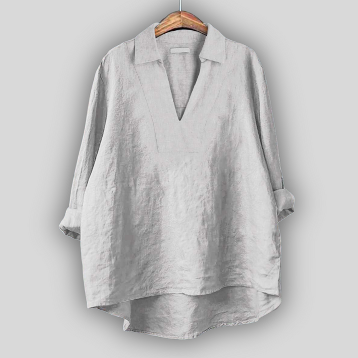 Dovilė™ - Lininė Bluzonė Sidabrinė Elegancija