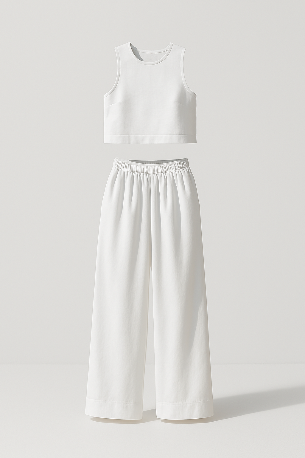 Avelina Minimalizmo Komplektas Iš Lengvos Medvilnės ir Lino