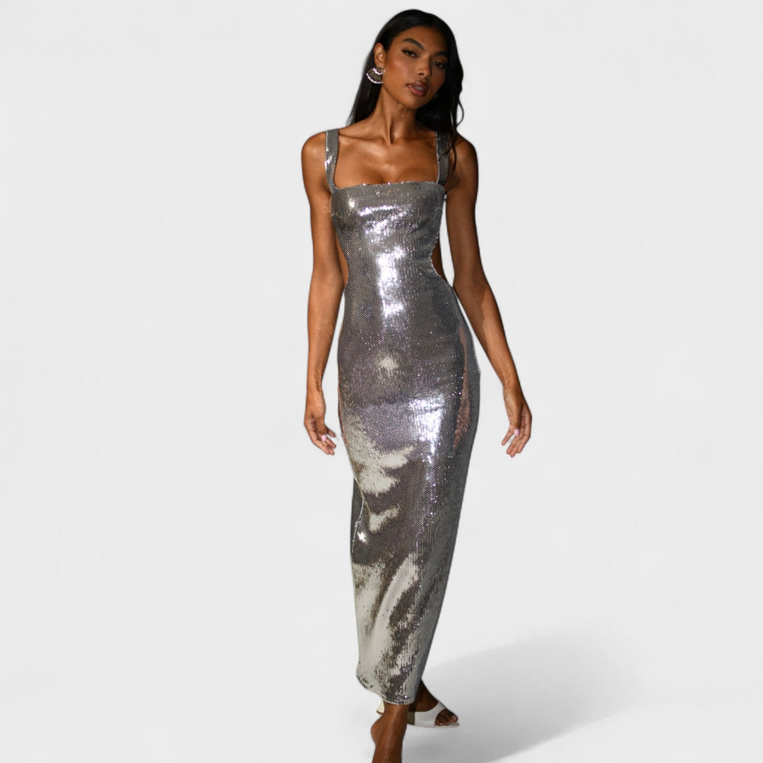 Suknelė „Sparkle Silver“ - Vakarinė versija