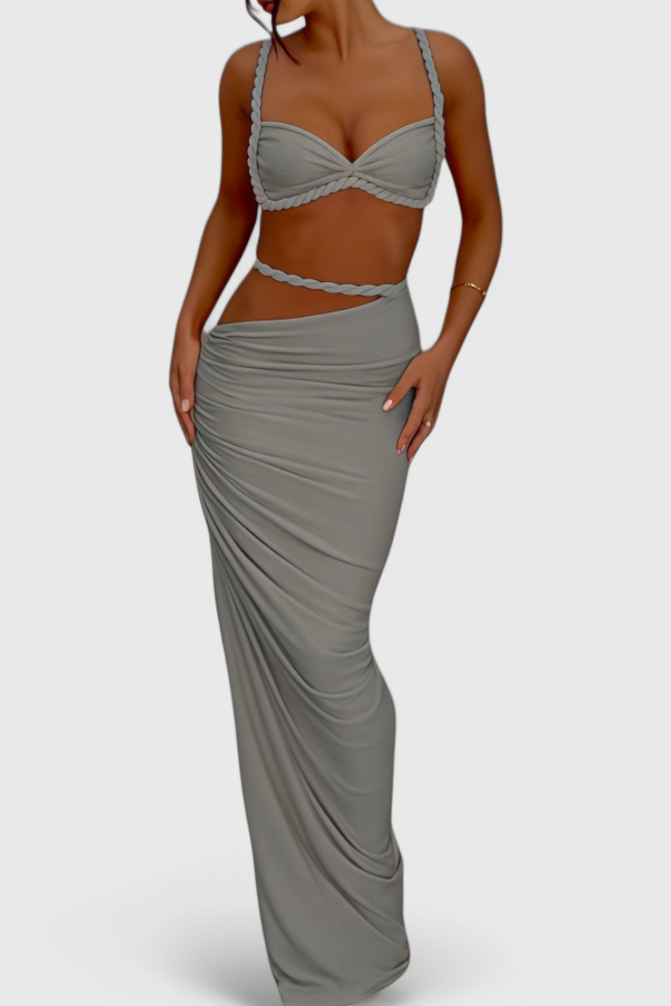 Estela suknelės komplektas be nugaros