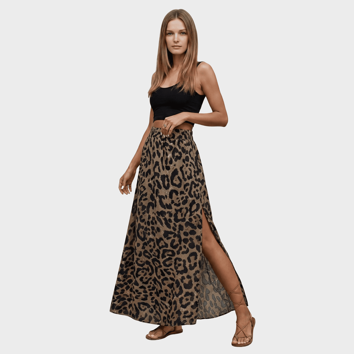 Judita™ - Leopardinė Midi Sijonas