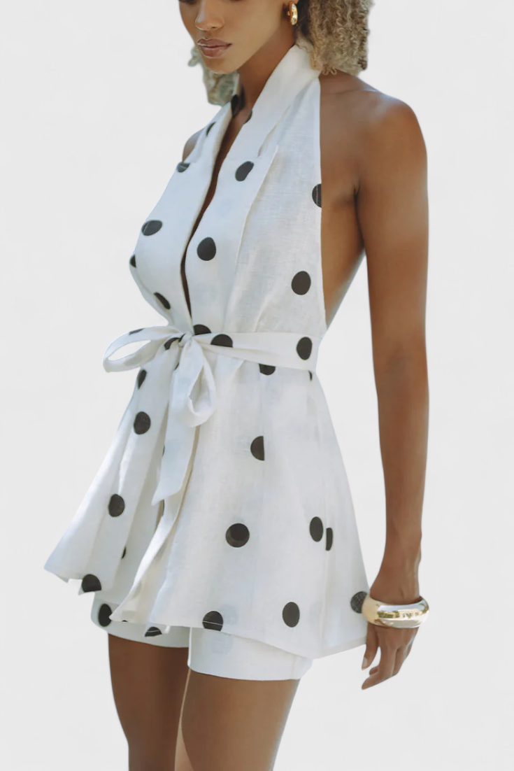 Eshra Halteris Viršus ir Šortai su Juostelėmis