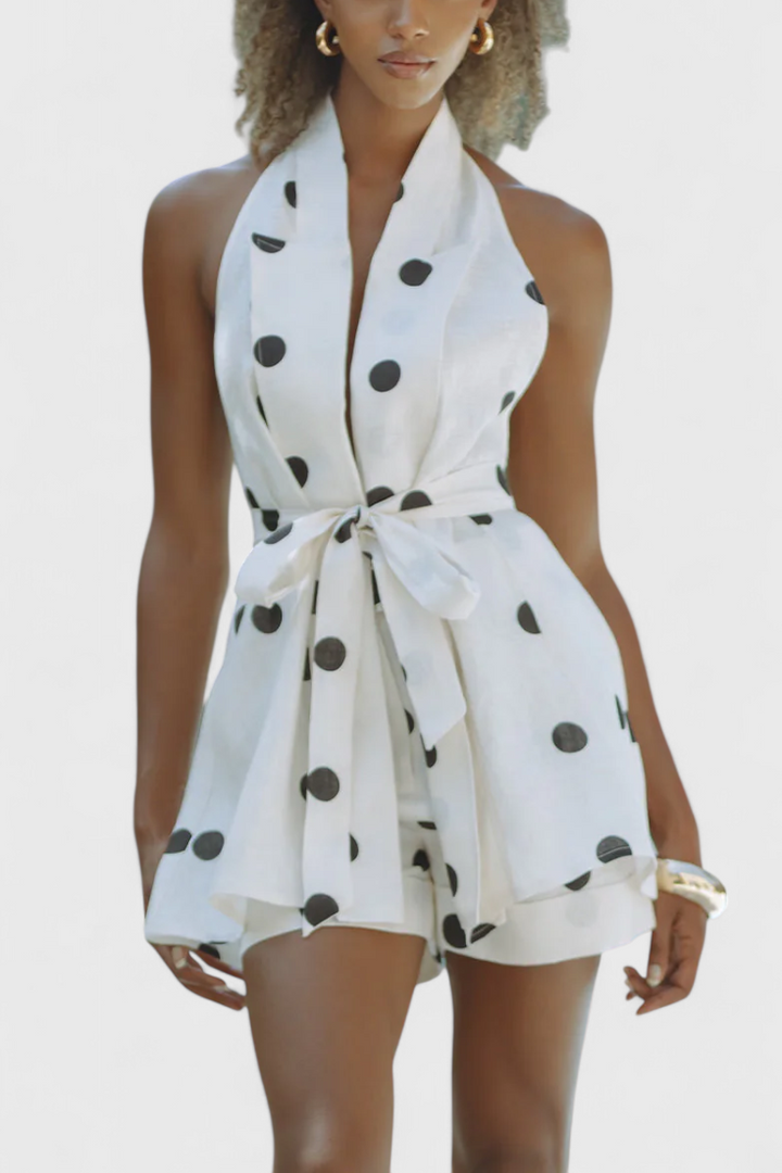 Eshra Halteris Viršus ir Šortai su Juostelėmis