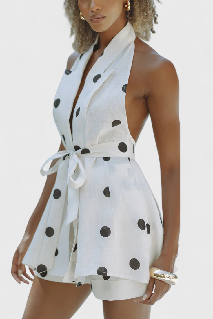 Eshra Halteris Viršus ir Šortai su Juostelėmis