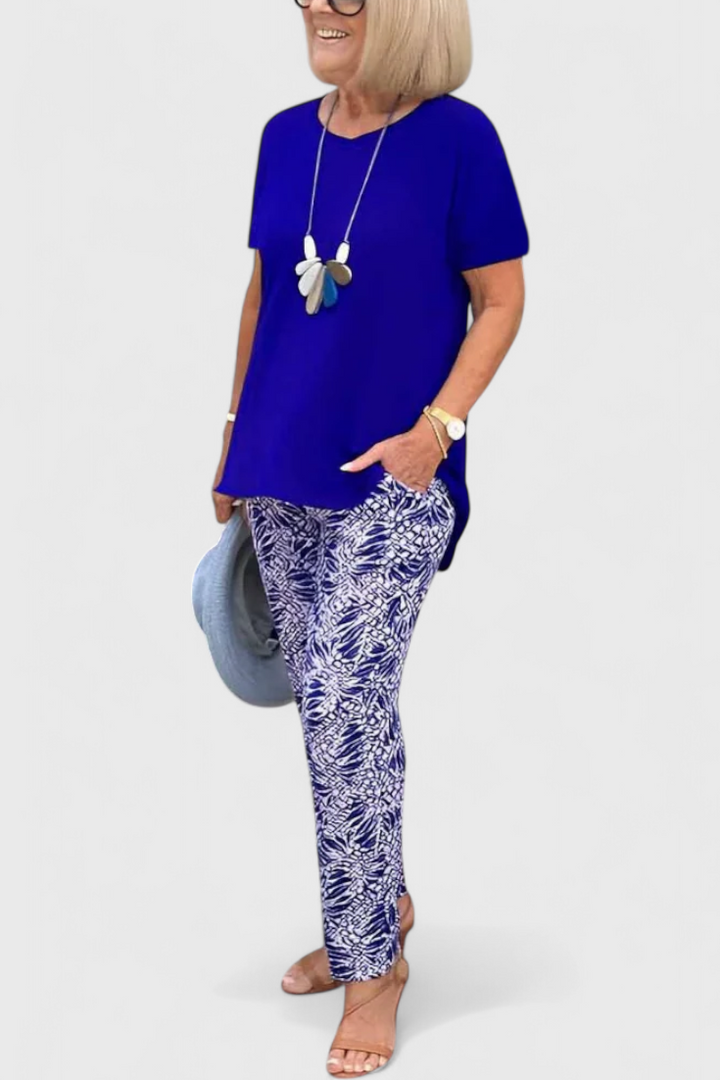 Candelaria Eleganta Dviejų Dalių Komplektas su Struktūrizuotu Kirpimu