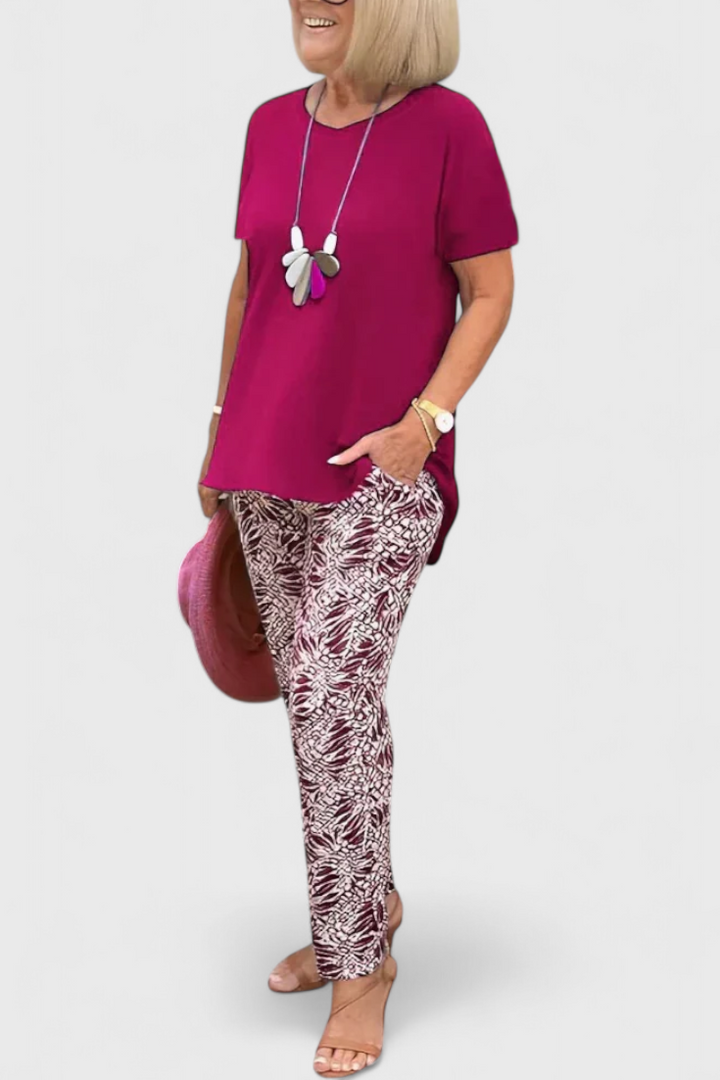 Candelaria Eleganta Dviejų Dalių Komplektas su Struktūrizuotu Kirpimu